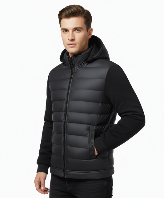Veste Homme | Noir, Confort Hivernal et Style Moderne