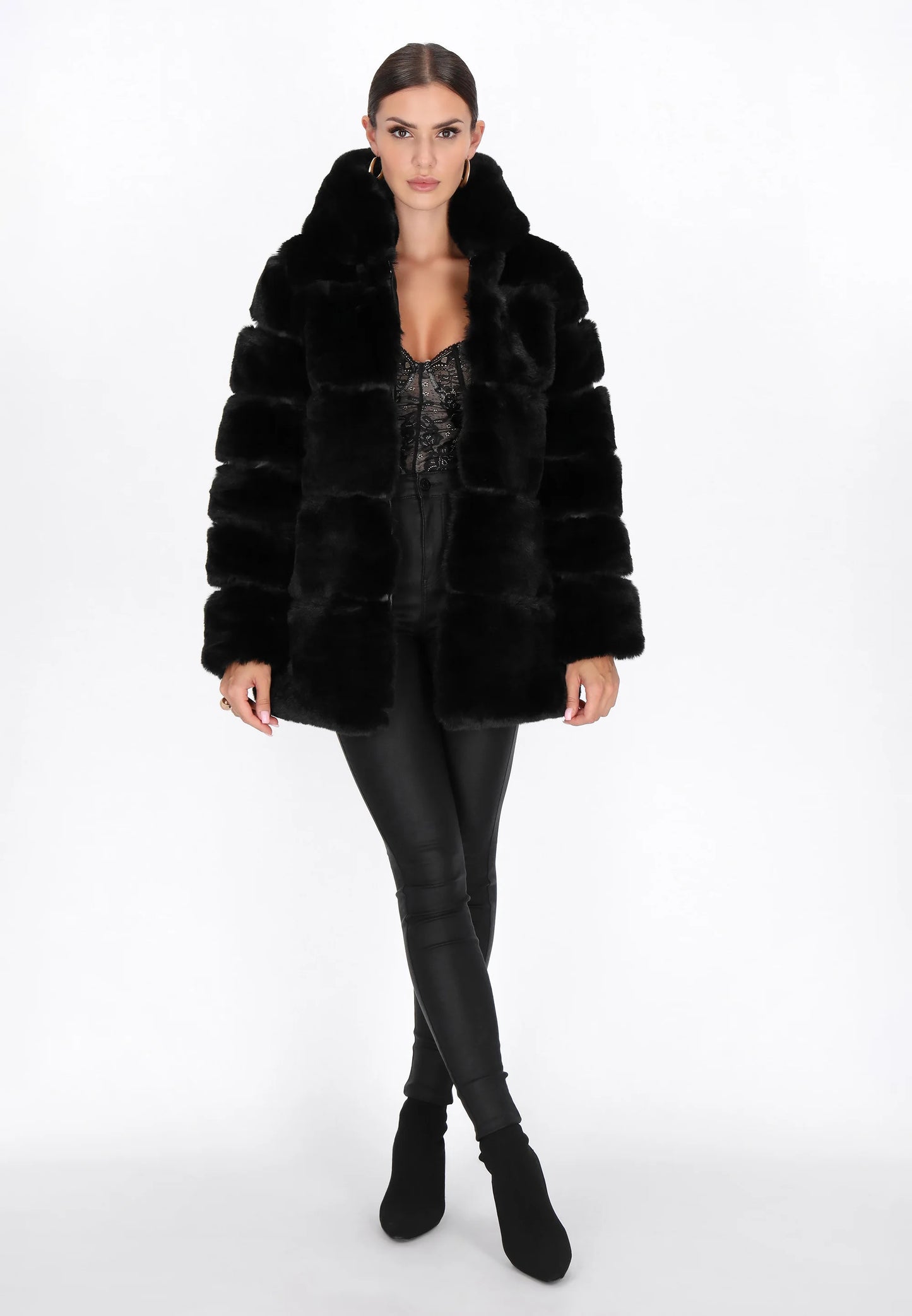 Manteau Femme en Fausse Fourrure | Design Élégant avec Manches Volumineuses