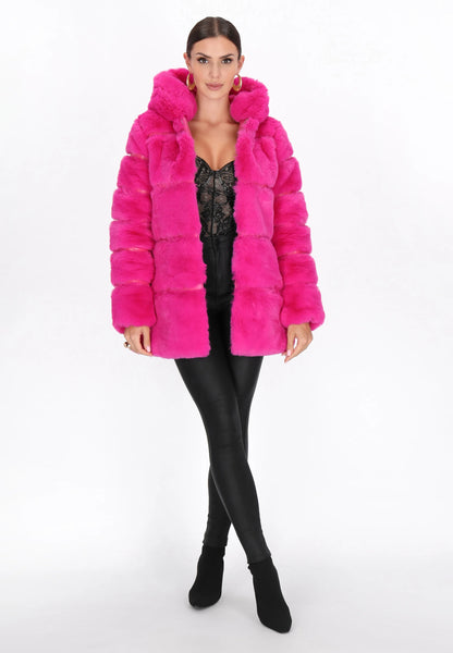 Manteau Femme en Fausse Fourrure | Design Élégant avec Manches Volumineuses