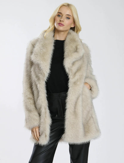 Manteau Femme en Fausse Fourrure | Doux et Luxueux au Toucher