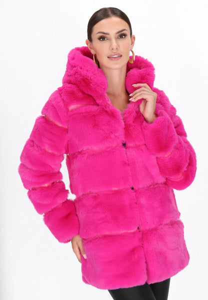 Manteau Femme en Fausse Fourrure | Design Élégant avec Manches Volumineuses