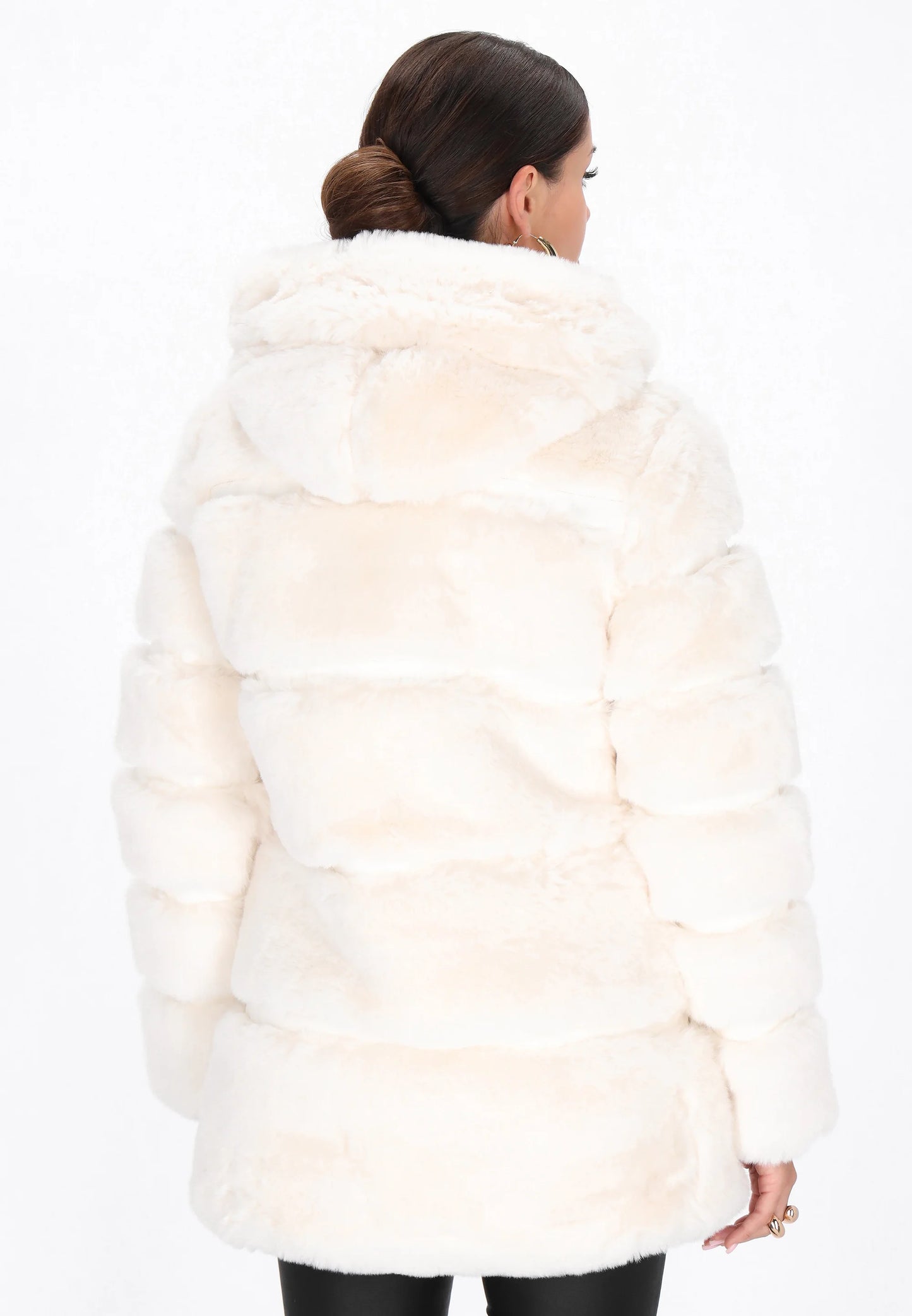 Manteau Femme en Fausse Fourrure | Design Élégant avec Manches Volumineuses