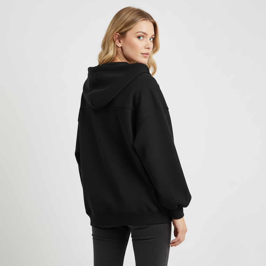 Veste d’Hiver Femme – Capuche & Fermeture Éclair