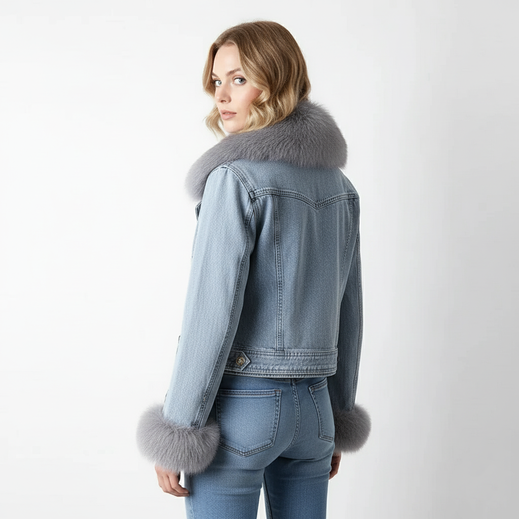 Veste en Jean d’Hiver pour Femme | Doublure Chaude en Fausse Fourrure