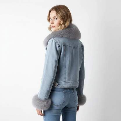 Veste en Jean d’Hiver pour Femme | Doublure Chaude en Fausse Fourrure