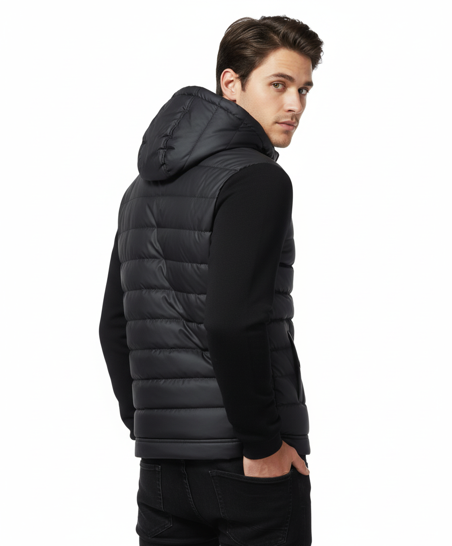 Veste Homme | Noir, Confort Hivernal et Style Moderne