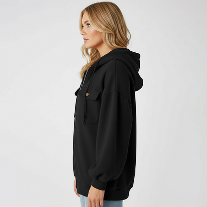 Veste d’Hiver Femme – Capuche & Fermeture Éclair