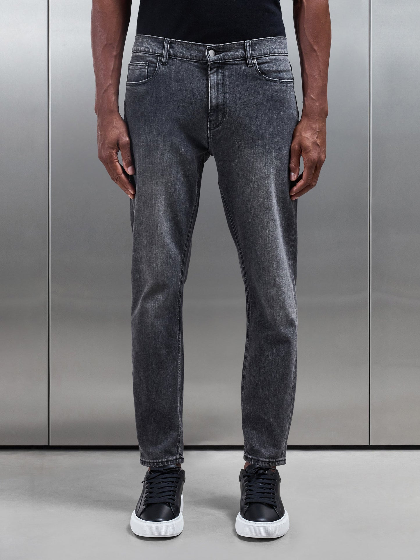 Jean Denim Slim Gris Délavé
