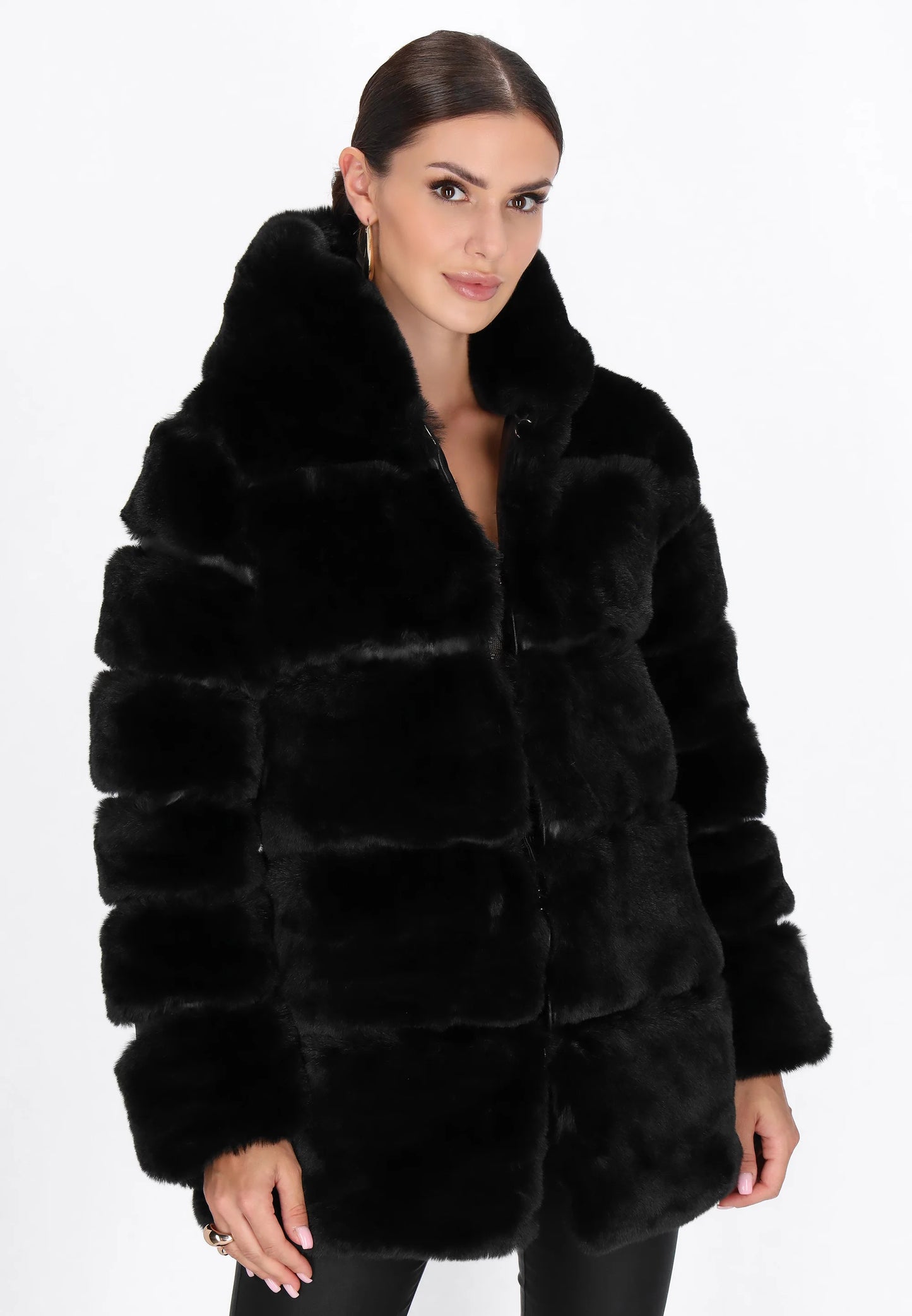 Manteau Femme en Fausse Fourrure | Design Élégant avec Manches Volumineuses